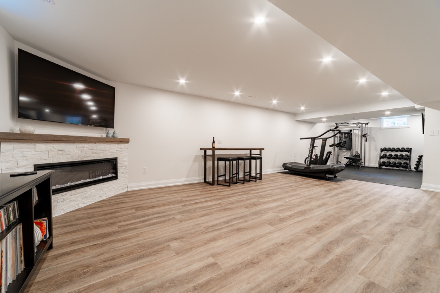 Home gym basement